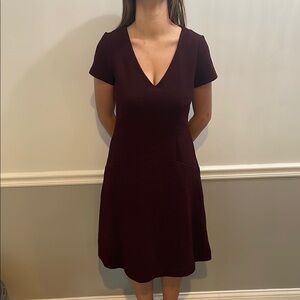 Boden Lined Burgundy Dress